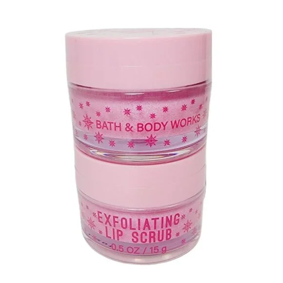 2 COCO MINT Bath Body Works Exfoliating Lip Scrub PINK SPARKLE NEW Sealed - Picture 3 of 6